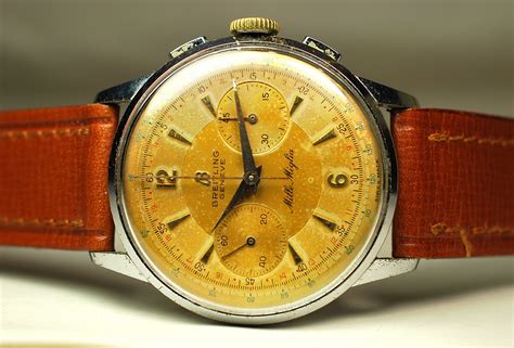 breitling 1194|BREITLING Ref.1194 Venus 188 Chronograph Watch working .